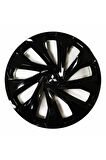 Mitsubishi Asx Uyumlu 15 Inç 4 Adet Piano Black Siyah Jant Kapağı Takımı