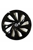 Nissan Pathfinder Uyumlu 15 Inç 4 Adet Piano Black Siyah Jant Kapağı Takımı