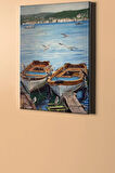 Sayılarla Boyama Seti Kasnaklı Issızlıkta Kayıklar 40 X 50 Cm