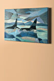 Sayılarla Boyama Seti Kasnaklı Soyut Deniz 60 X 75 Cm