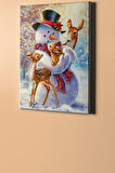 Sayılarla Boyama Seti Kasnaklı Kardan Adamın Sevgisi 60 X 75 Cm