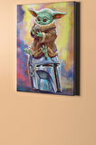 Sayılarla Boyama Seti Kasnaklı Sevimli Yoda 40 X 50 Cm