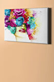 Sayılarla Boyama Seti Kasnaklı Çiçek Kadın 6 40 X 50 Cm
