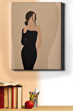 Sayılarla Boyama Seti Kasnaklı Siyahlı Kadın Model 50 X 65 Cm