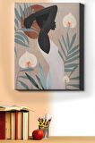Sayılarla Boyama Seti Kasnaklı Afrikalı Kadın Ve Çiçek 40 X 50 Cm