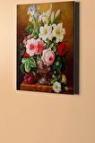 Sayılarla Boyama Seti Kasnaklı Vazoda Renkli Çiçekler 40 X 50 Cm
