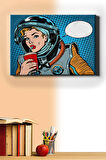 Sayılarla Boyama Seti Kasnaklı Astronot Kadın 40 X 50 Cm