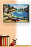 Sayılarla Boyama Seti Kasnaklı Sahil Kasabası 40 X 50 Cm