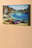 Sayılarla Boyama Seti Kasnaklı Sahil Kasabası 40 X 50 Cm