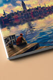 Sayılarla Boyama Seti Kasnaklı Uzaktan Galata Kulesi 60 X 75 Cm
