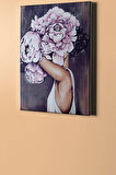 Sayılarla Boyama Seti Kasnaklı Gül Kadın 50 X 65 Cm