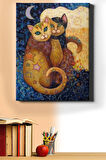 Sayılarla Boyama Seti Kasnaklı Sevgili Kediler 40 X 50 Cm