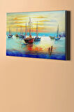 Sayılarla Boyama Seti Kasnaklı Yelkenliler Molada 60 X 75 Cm