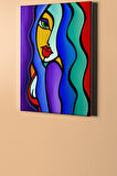 Sayılarla Boyama Seti Kasnaklı Mavi Saçlı Kız 60 X 75 Cm