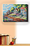 Sayılarla Boyama Seti Kasnaklı Sakin Kasaba 40 X 50 Cm