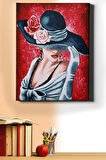 Sayılarla Boyama Seti Kasnaklı Gül Şapkalı Kadın 40 X 50 Cm