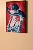 Sayılarla Boyama Seti Kasnaklı Gül Şapkalı Kadın 40 X 50 Cm