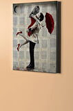 Sayılarla Boyama Seti Kasnaklı Aşk Ve Kırmızı Şemsiye 40 X 50 Cm