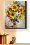 Sayılarla Boyama Seti Kasnaklı Günebakanlar 40 X 50 Cm