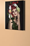 Sayılarla Boyama Seti Kasnaklı Çiçek Saçlı Kadın 5 60 X 75 Cm
