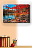 Sayılarla Boyama Seti Kasnaklı Sonbahar Ve Yapraklar 60 X 75 Cm