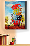 Sayılarla Boyama Seti Kasnaklı Bardak Kulesi 40 X 50 Cm