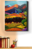 Sayılarla Boyama Seti Kasnaklı Renkli Dağlar 60 X 75 Cm