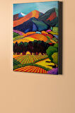 Sayılarla Boyama Seti Kasnaklı Renkli Dağlar 60 X 75 Cm