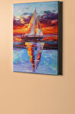 Sayılarla Boyama Seti Kasnaklı Yelkenli Renkleri 40 X 50 Cm