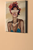 Sayılarla Boyama Seti Kasnaklı Pastel Renk Kadın 50 X 65 Cm