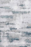 Norella Home Modern Soyut Desenli Halı Gri Mavi 80x300 cm Yıkanabilir Kaymaz Taban