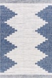 Norella Home Etnik Desenli Mavi Halı 200x300 cm Polyester Dijital Baskı Yıkanabilir Kaymaz Taban
