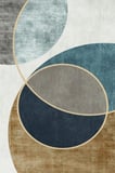 Norella Home Modern Soyut Geometrik Desenli Halı Bej Gri 60x90 cm Yıkanabilir Kaymaz Tabanlı Salon Mutfak Antre Halısı