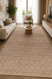 Norella Home Bohem Etnik Desenli Halı Çok Renkli 60 x 90 cm Kaymaz Tabanlı Yıkanabilir Dijital Baskı