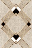 Norella Home Modern Geometrik Bej Gold Halı 120x180 cm Dijital Baskı Yıkanabilir Kaymaz Taban