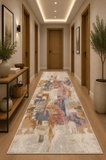 Norella Home Modern Soyut Desenli Halı 200x300 cm Çok Renkli Kaymaz Taban Yıkanabilir