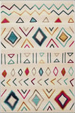 Norella Home Renkli Etnik Desenli Kaymaz Tabanlı Halı Bohem Dekoratif 60 x 90 cm