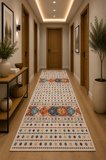 Norella Home Etnik Kilim Desenli Halı Çok Renkli 60 x 90 cm Yıkanabilir