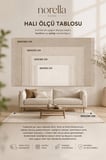 Norella Home Modern Geometrik Desenli Dekoratif Halı Bej Vizon 100x300 cm Makinede Yıkanabilir Kaymaz Tabanlı