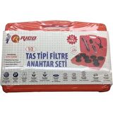 RİCO 12 PARÇA 1/2 TAS TİPİ FİLTRE ANAHTAR SETİ YAĞ FİLTRE SÖKME