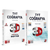 3D TYT Coğrafya Video Destekli Defter ve Soru Bankası Seti 2 Kitap