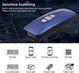 Mini Cep Tipi 1D / 2D / QR Barkod Okuyucu 3'ü 1 arada BT / 2.4G Kablosuz/USB Kablolu Barkod Okuyucu, Windows Mac ile Uyumlu, Süpermarket Perakende Lojistik Depo için Android iOS