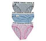 Tutku Kadın Hera Bikini Slip Külot Pembe Mavi Gri 3'lü Paket