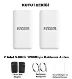 EZCOOL EZ-W580AN DIŞ ORTAM (5.8GHz 1200Mbps 1KM) ACCESS POİNT