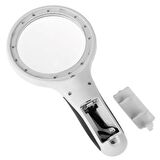 8 Ledli 2.5x90mm & 8x22mm El Büyüteç (Takı Okuma Para Kontrol için)