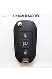 Peugeot 208 308 408 508 2008 3008 4008 5008 Rifter Slikon Anahtar Kılıfı 2.resime Bakınız
