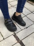 Noah Siyah Garantili Unisex Çocuk Cırtlı Rahat Günlük Sneaker Ayakkabı Noah-6327