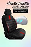 NiCe Shop Renault Megane 1 Uyumlu Koltuk Kılıfı Mirage Serisi  - Kırmızı