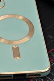 iPhone 11 Uyumlu MagSafe Özellikli Mint Yeşili Renkli Lens Korumalı Kılıf 