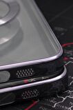 iPhone 13 Pro Max Uyumlu MagSafe Özellikli Mor Renkli Kenarlı Lazerli Şeffaf Kılıf Lens Korumalı